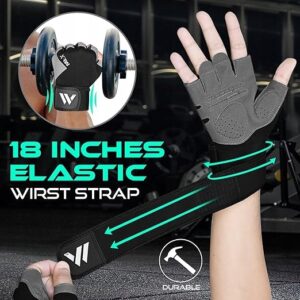 RĘKAWICZKI NA SIŁOWNIE WESTWOODFOX OCHRONA FITNESS STAB.NADGARSTK rozmiar M - obrazek 3