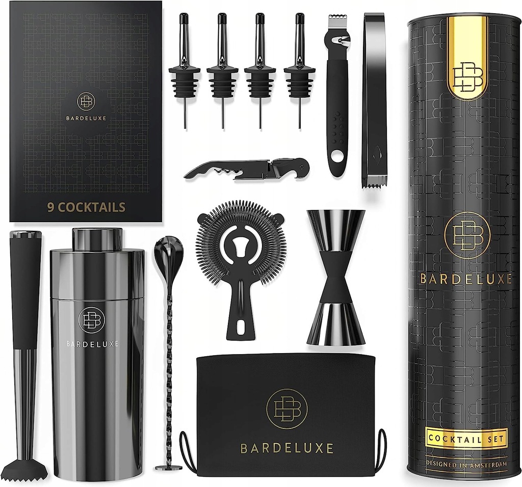 BarDeluxe Zestaw Barmanski, 12-częściowy, Zestaw Koktajlowy, Shaker 750 ml - obrazek 8