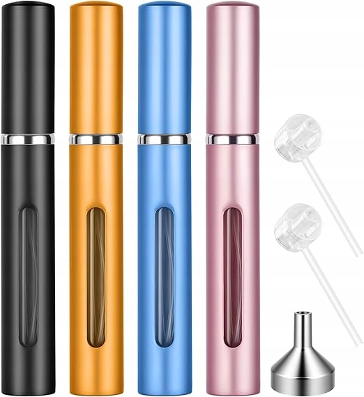 4x Atomizer Podróżny na Perfumy 5ml Butelka do Perfum Fiolka z Rozpylaczem