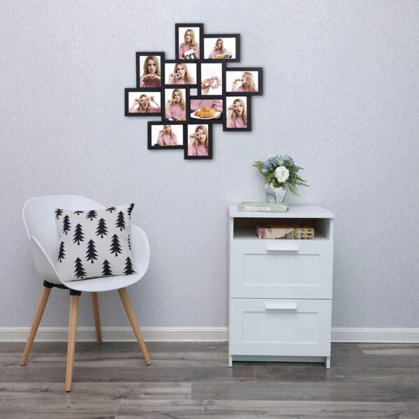 SONGMICS Ramki na zdjęcia na 12 zdjęć w formacie 10 x 15 cm CZARNE