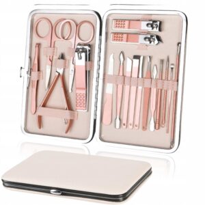 Profesjonalny zestaw do manicure pielęgnacji paznokci ze stali 18 szt.
