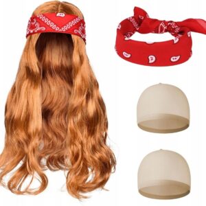 Zestaw punkowy ROCKMAN ROCK N ROLL Bandana + peruka + 2xsiatka LATA 80 90 - obrazek 6