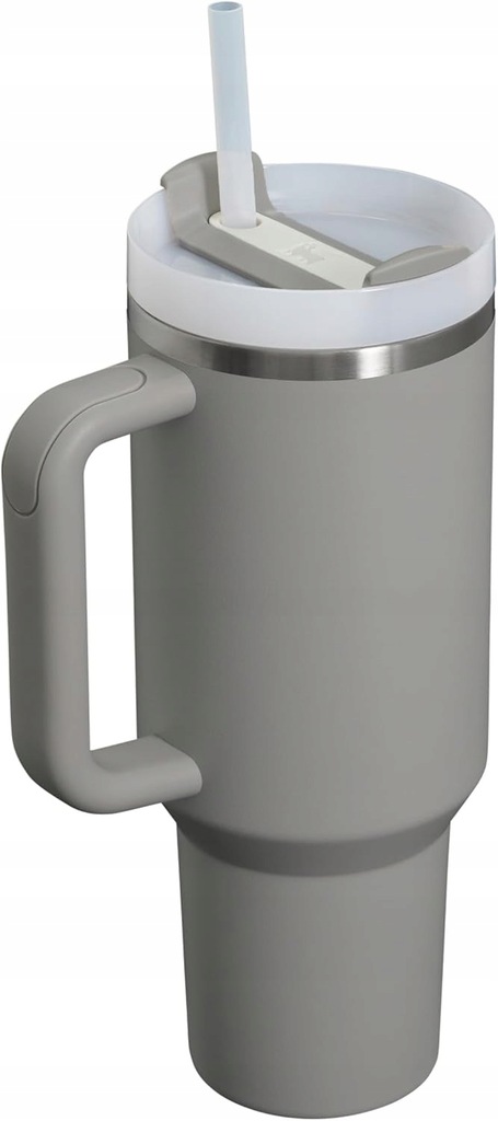 KUBEK STANLEY 1200ml Z SŁOMKĄ POKRYWKĄ I UCHWYTEM TERMICZNY SZARY