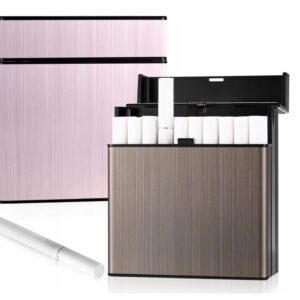 2 metalowe etui na papierosy z aluminium eleganckie pudełko na papierosy 40