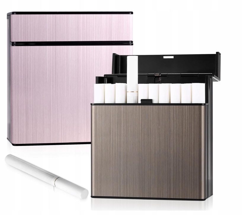 2 metalowe etui na papierosy z aluminium eleganckie pudełko na papierosy 40 - obrazek 1