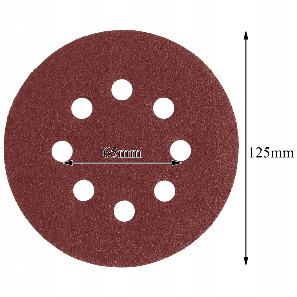 40x papier ścierny na rzep krążek 125 mm do szlifierki oscylacyjnej otwory - obrazek 4