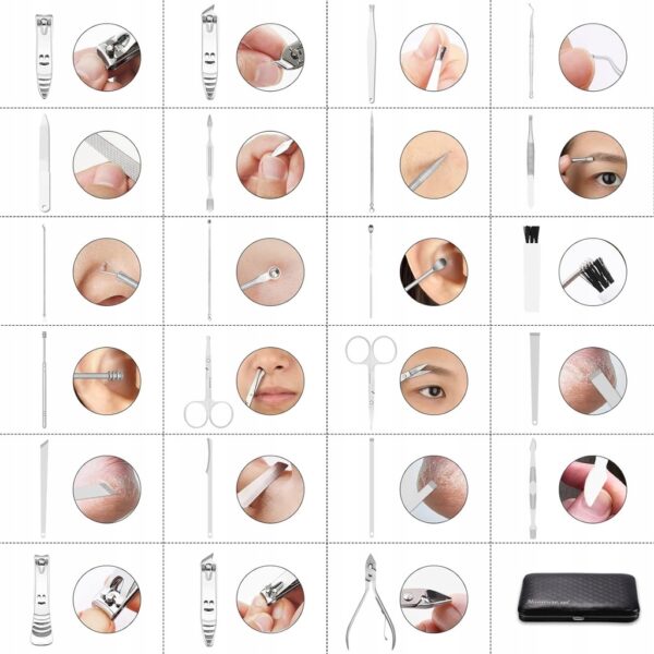 PROFESJONALNY ZESTAW DO PEDICURE | MANICURE 23 SZTUK | NARZĘDZI DO PAZNOKCI