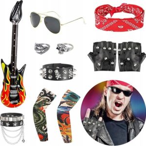 AKCESORIA ROCKMAN DODATKI DO STROJU METAL 80 90 CHUSTA KOSTIUM METALOWIEC