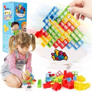 GRA układanka edukacyjna TETRIS wieża TETRA TOWER 72 el. PREZENT Montessori - obrazek 5