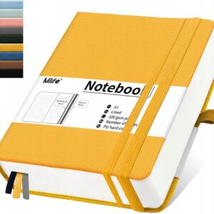 Zeszyt A5 NOTATNIK W KROPKI 360 STRON 100 G/M² TWARDY 360 kartek żółty