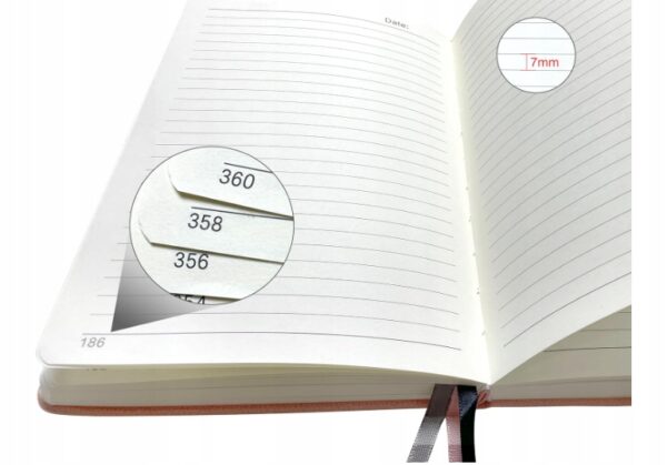 Notes A5 NOTATNIK ZESZYT DZIENNIK W KROPKI 360 STRON czarny