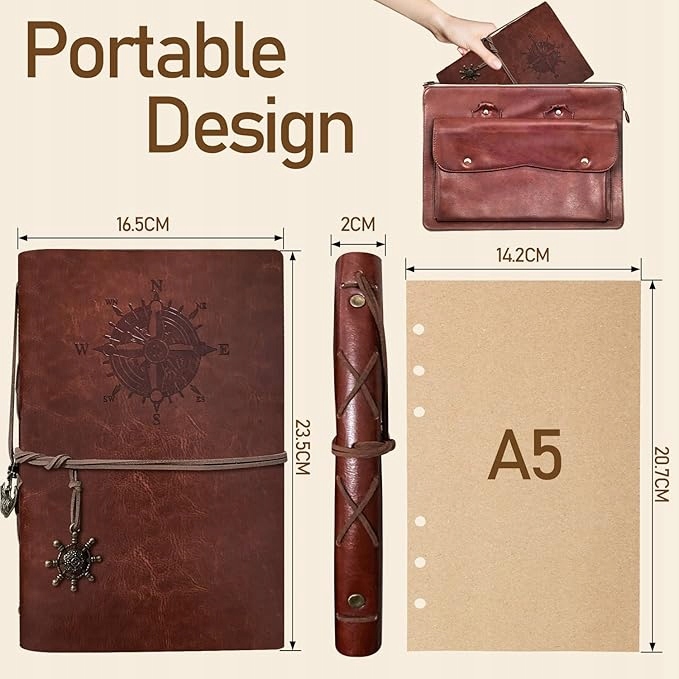 Notes notatnik dziennik zeszyt pamiętnik marynarz vintage retro kotwica - obrazek 3