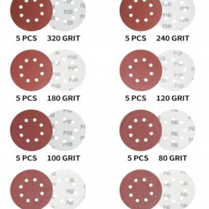 40x papier ścierny na rzep krążek 125 mm do szlifierki oscylacyjnej otwory - obrazek 2