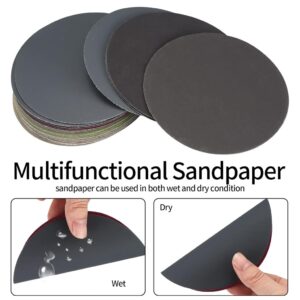 PAPIER ŚCIERNY ARKUSZE 125mm OKRĄGŁE TARCZE ŚCIERNE GRADACJE 30 SZTUK - obrazek 3