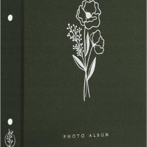 ALBUM FOTOGRAFICZNY NA ZDJĘCIA LNIANY 1000 KIESZENI 11,5 x 15 cm ZIELONY XL