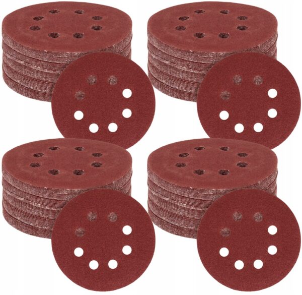 40x papier ścierny na rzep krążek 125 mm do szlifierki oscylacyjnej otwory