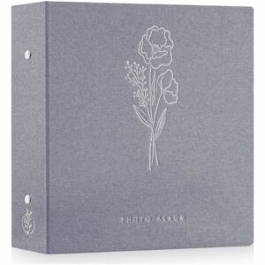 ALBUM FOTOGRAFICZNY LNIANY NA ZDJĘCIA 1000 KIESZENI FOTOKSIĄŻKA SZARY XL