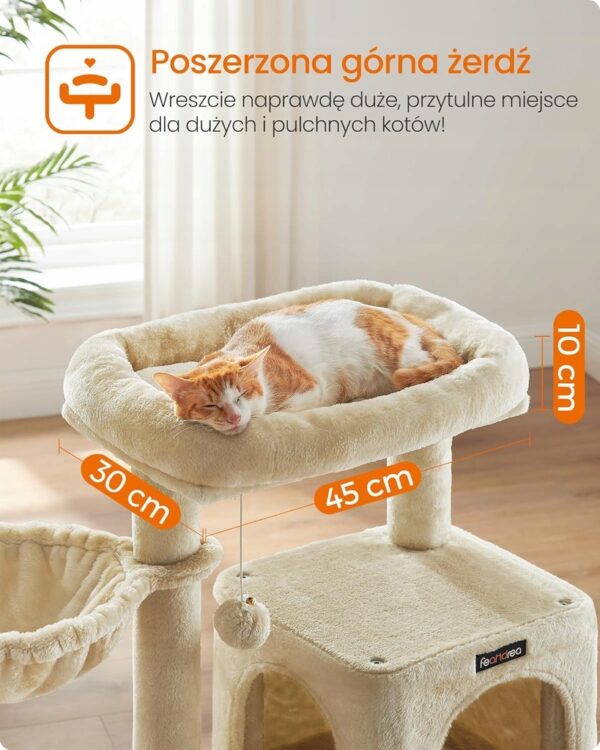 Drapak wysoki, legowisko, maty do drapania, wieża Feandrea 61 - 100 cm